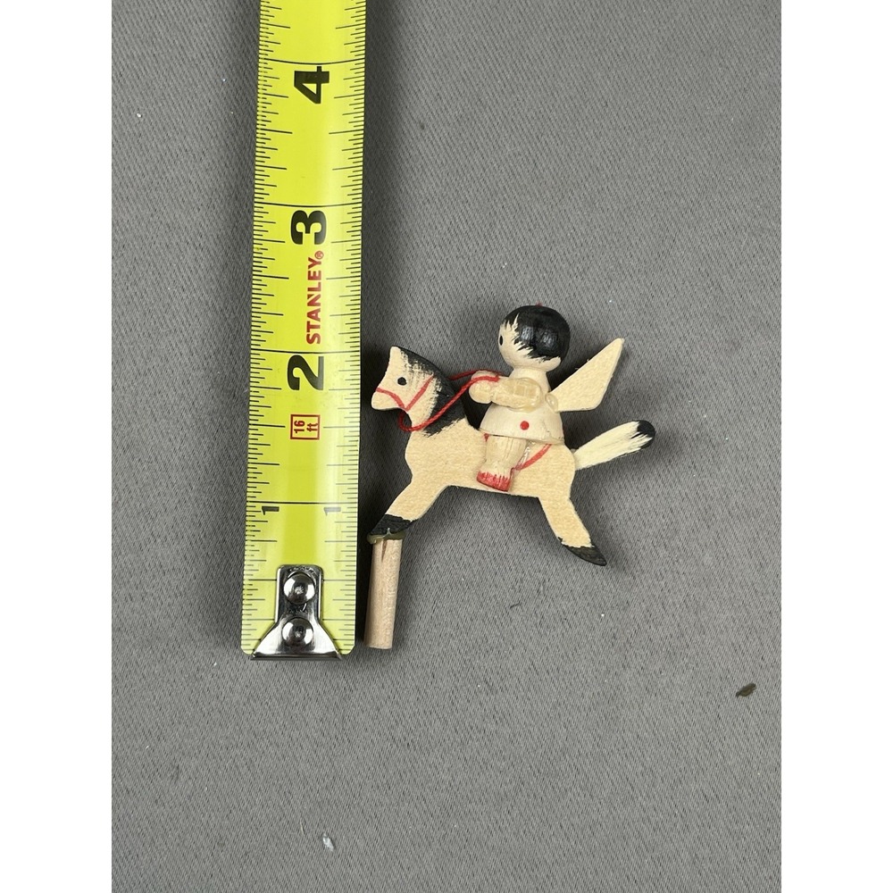 VTG Christmas Miniature Erzgebirge Angel On Horse Ornaments Pegs German‎ Lot 4 - Picture 11 of 12
